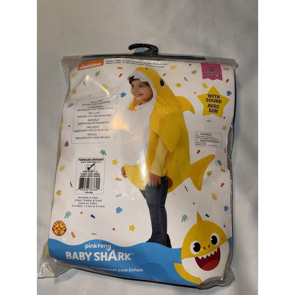 Rubie's unisex child Baby Shark With Sound Chip Costumes, Toddler US - Halloween